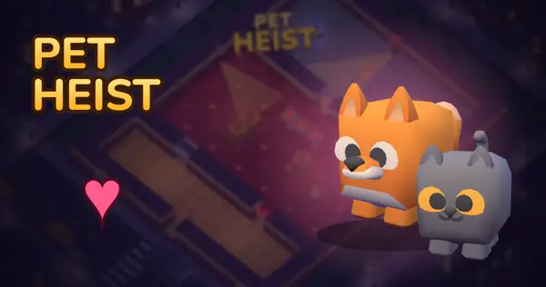 Pet Heist rescue card: a caged cat waiting for help